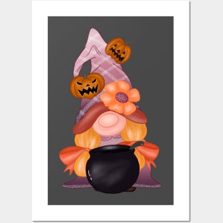 Cute halloween witch - matching Posters and Art